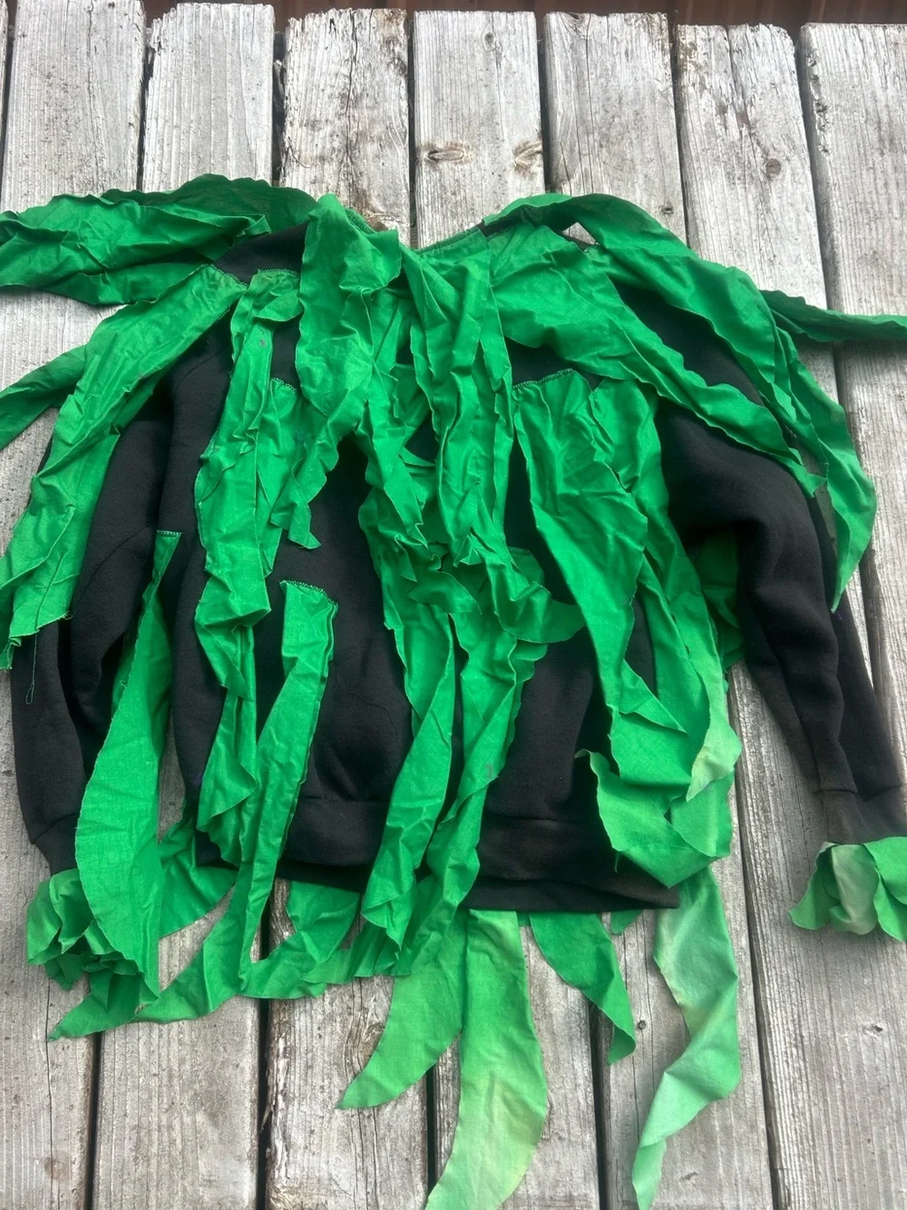 Tree Leaf Vine Costume Sweatshirt Stage Theater Props Moss Forest Womens L